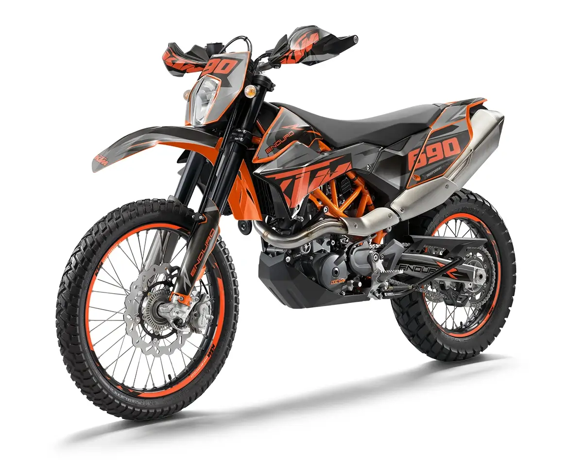 KTM 690 Enduro R Dekor Kit “Stock 1B” grau, orange - Independent Racing | Dekore, Accessoires und Motorrad Bekleidung