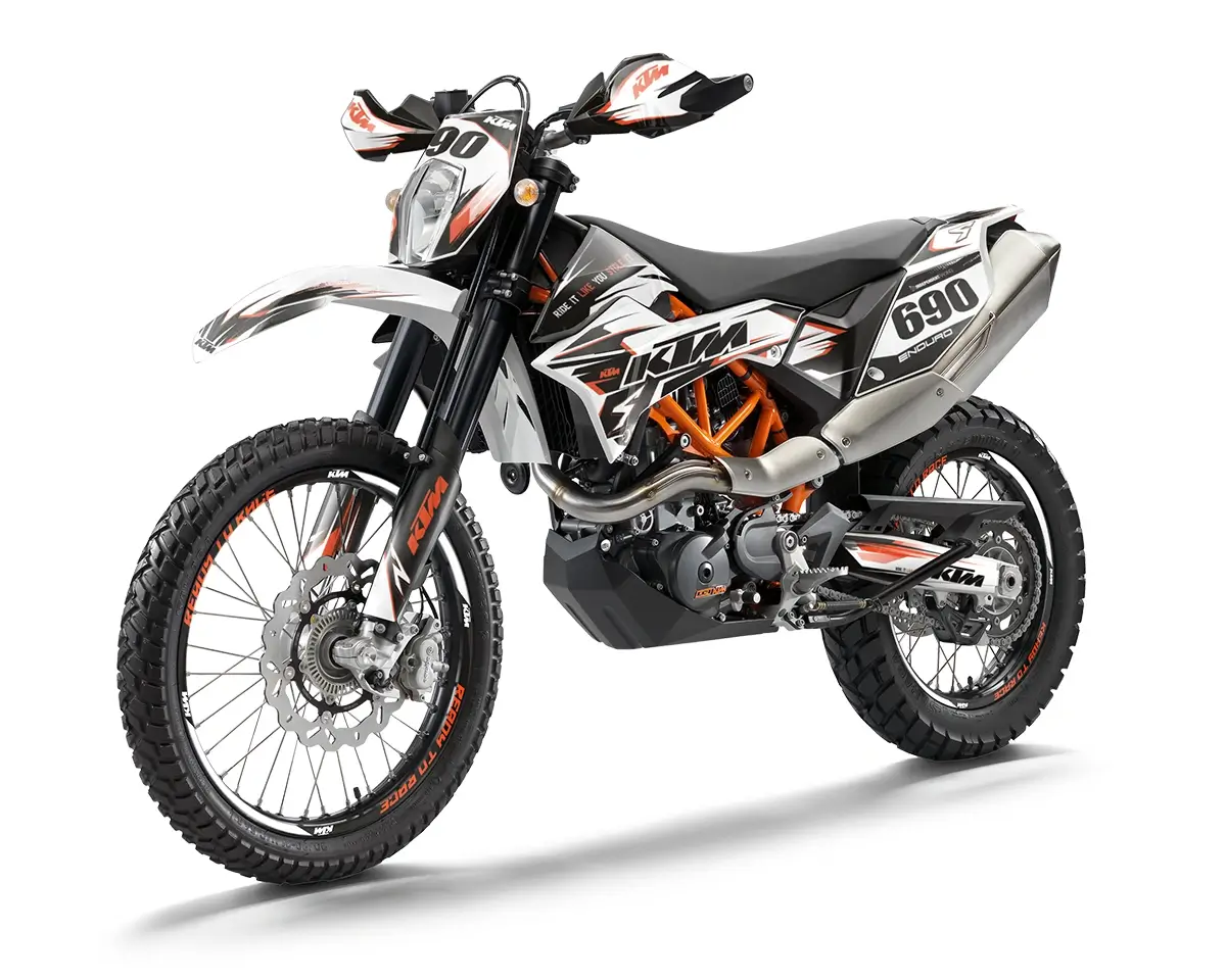 KTM 690 Enduro R Dekor Kit “Works 1A” schwarz, weiß - Independent Racing | Dekore, Accessoires und Motorrad Bekleidung