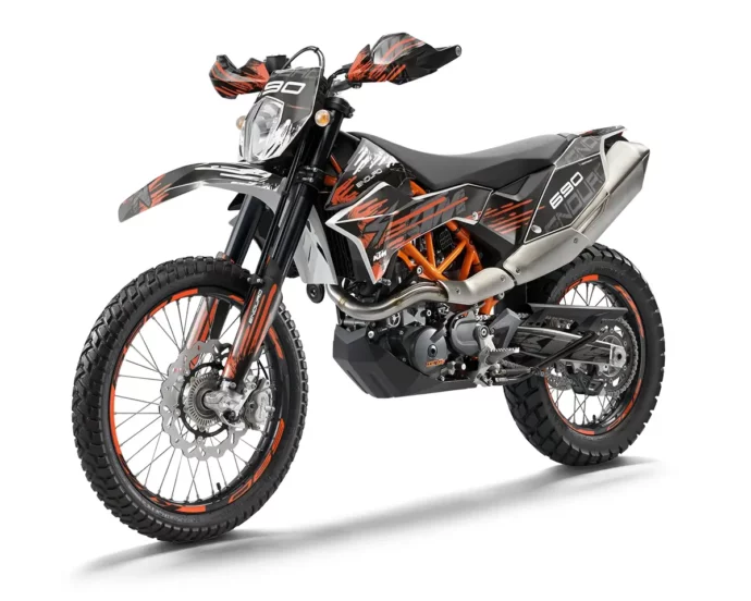 KTM 690 Enduro R Dekor Kit “Works 2A” schwarz, orange - Independent Racing | Dekore, Accessoires und Motorrad Bekleidung