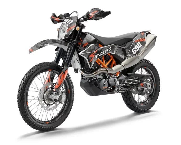 KTM 690 Enduro R Dekor Kit “Works 3A” camouflage orange, schwarz - Independent Racing | Dekore, Accessoires und Motorrad Bekleidung