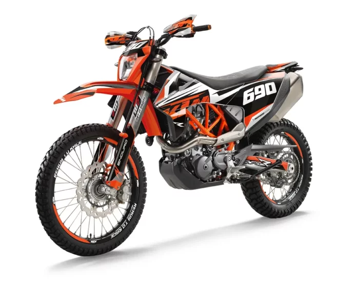 KTM 690 Enduro R Graphic Kit “Stock 1A” orange, black - Independent Racing | Graphic Kits, Accessories and Motorcycle Gear
