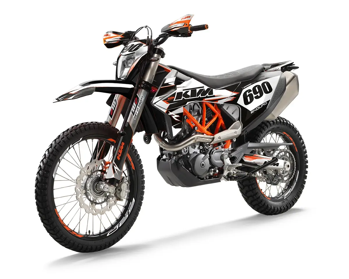 KTM 690 Enduro R Dekor Kit “Works 1A” schwarz, weiß - Independent Racing | Dekore, Accessoires und Motorrad Bekleidung