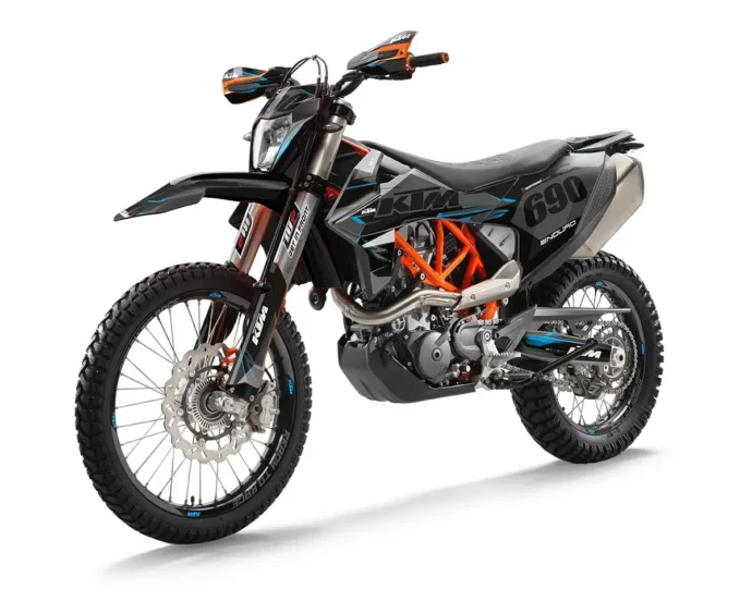 KTM 690 Enduro R Graphic Kit “Works 1B” grey, blue - Independent Racing | Graphic Kits, Accessories and Motorcycle Gear