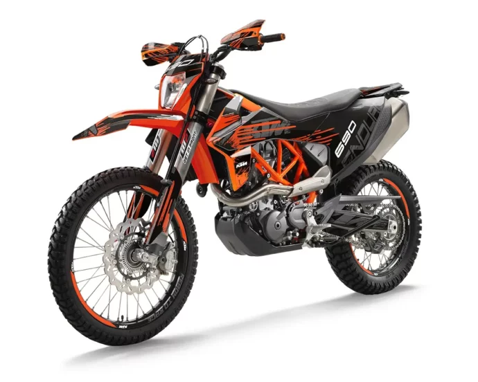 KTM 690 Enduro R Graphic Kit “Works 2A” black, orange - Independent Racing | Graphic Kits, Accessories and Motorcycle Gear