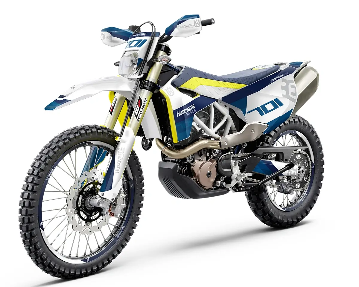 Husqvarna 701 Enduro Dekor Kit “Factory 1A” weiß, blau - Independent Racing | Dekore, Accessoires und Motorrad Bekleidung