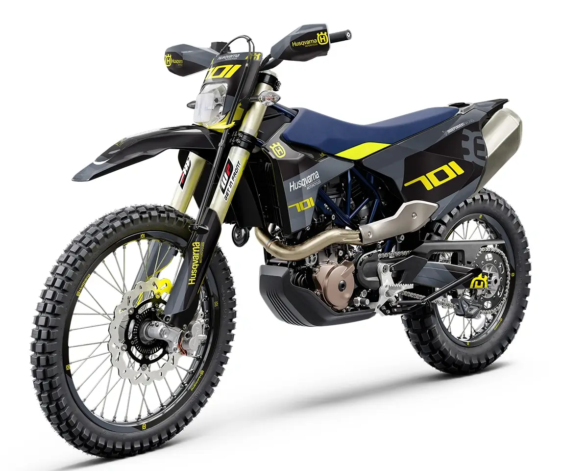 Husqvarna 701 Enduro Dekor Kit “Factory 1B” schwarz, grau - Independent Racing | Dekore, Accessoires und Motorrad Bekleidung
