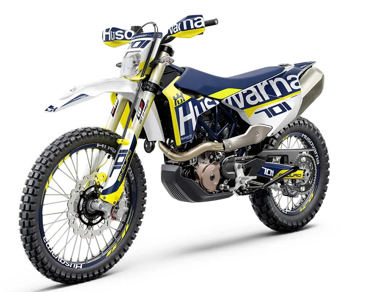 Husqvarna 701 Enduro Dekor Kit “Factory 2A” blau, weiß - Independent Racing | Dekore, Accessoires und Motorrad Bekleidung