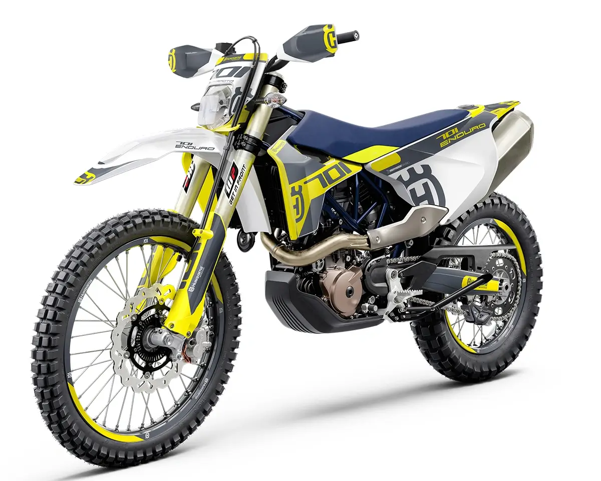 Husqvarna 701 Enduro Dekor Kit “Stock 3A” grau, gelb, weiß - Independent Racing | Dekore, Accessoires und Motorrad Bekleidung