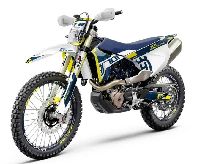 Husqvarna 701 Enduro Dekor Kit “Stock 3B” blau, weiß, gelb - Independent Racing | Dekore, Accessoires und Motorrad Bekleidung