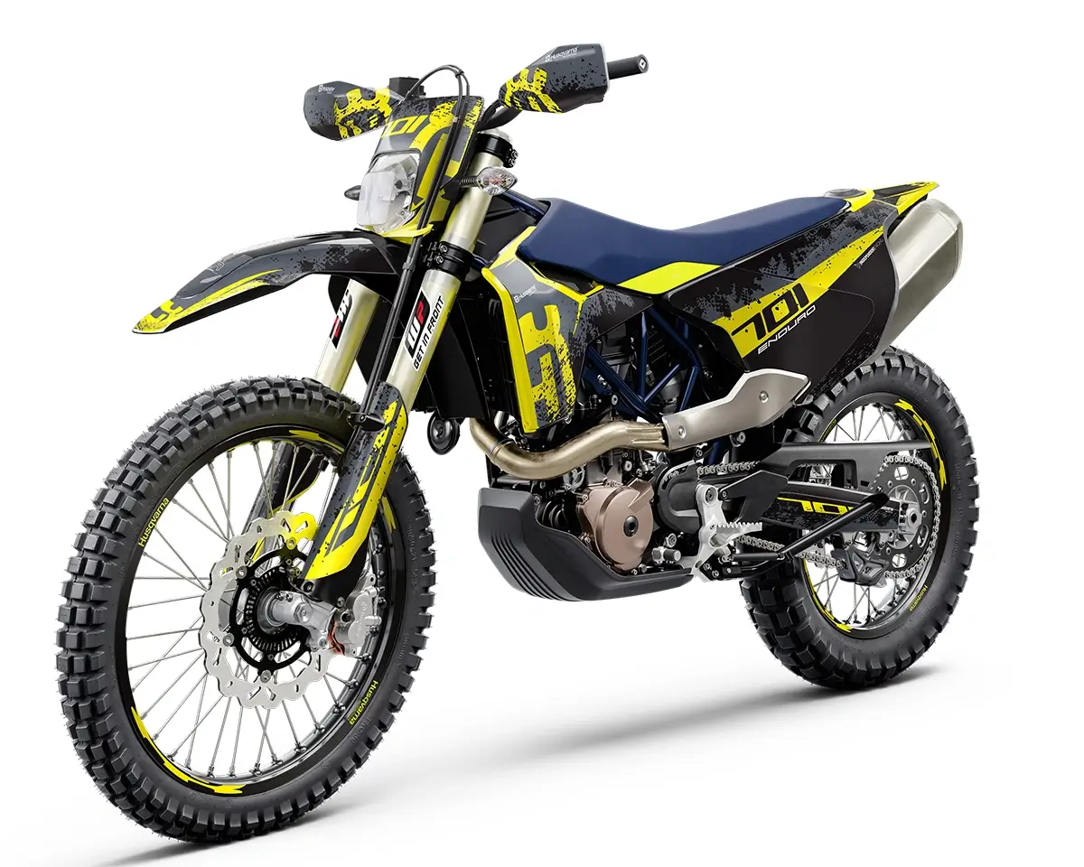Husqvarna 701 Enduro Dekor Kit “Works 1A” schwarz, gelb - Independent Racing | Dekore, Accessoires und Motorrad Bekleidung