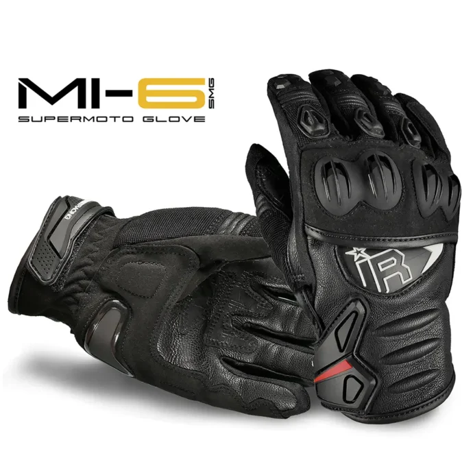MI-6 SMG Supermoto Handschuhe schwarz - Independent Racing | Dekore, Accessoires und Motorrad Bekleidung